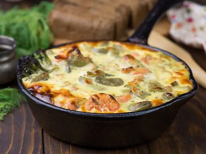 gratin de riz aux légumes de saison