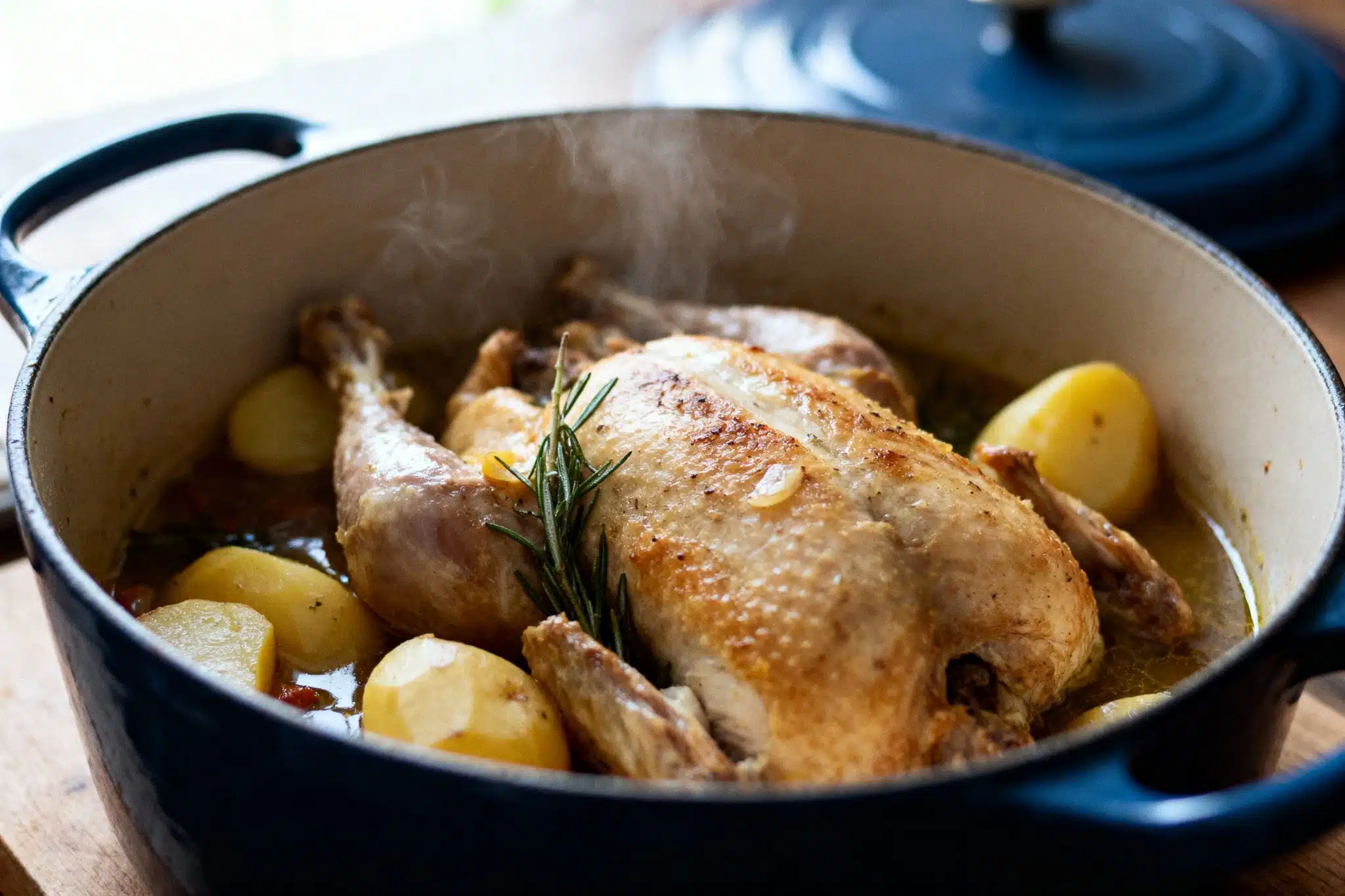 poularde en cocotte façon grand-mère