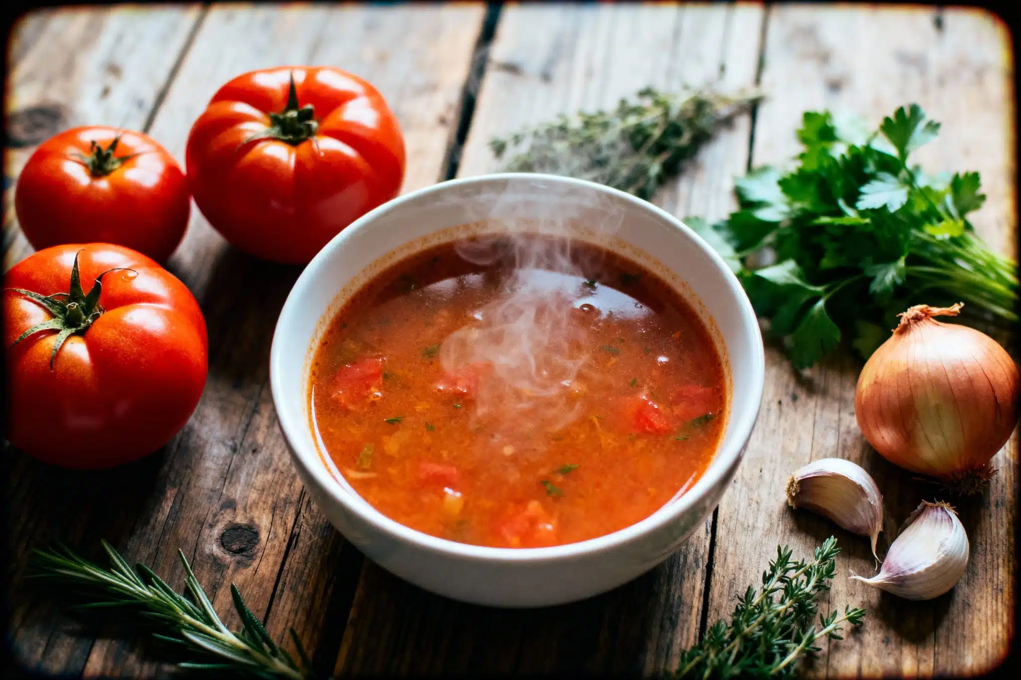 recette de grand-mère de soupe à la tomate