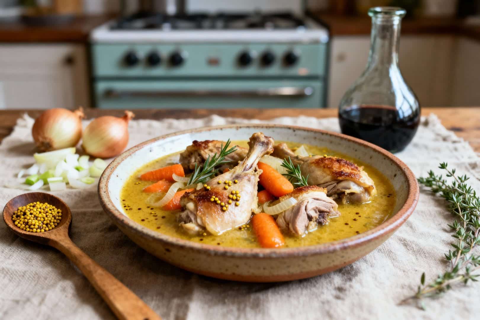 recette de lapin à la moutarde façon grand-mère