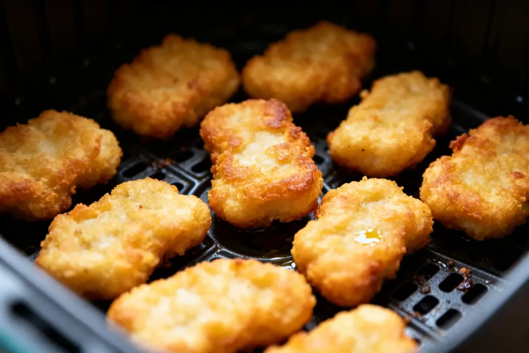 Nuggets croustillants cuits dans un air fryer pour une texture dorée et savoureuse