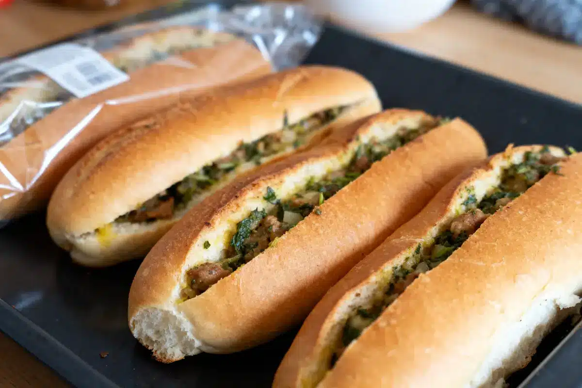 Navettes garnies avec herbes et viande sur plateau peut-on les préparer la veille