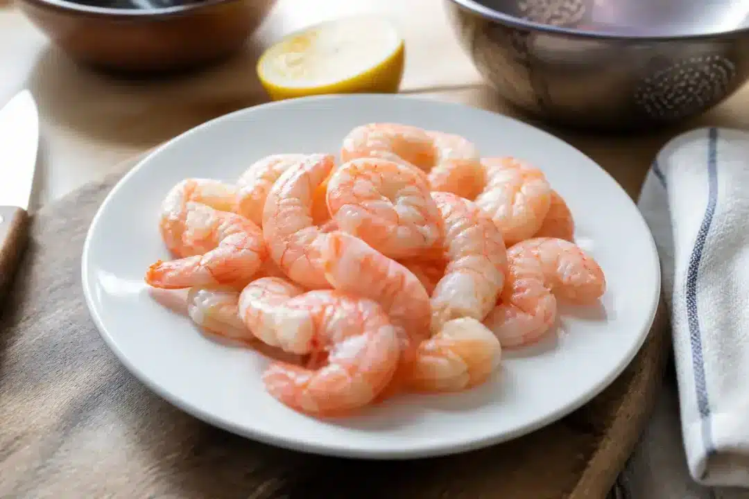 Assiette de crevettes illustrant combien de crevettes par personne pour un repas optimal