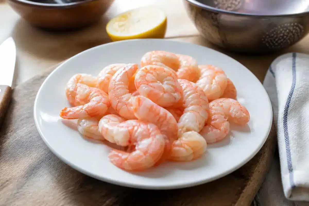 Assiette de crevettes illustrant combien de crevettes par personne pour un repas optimal